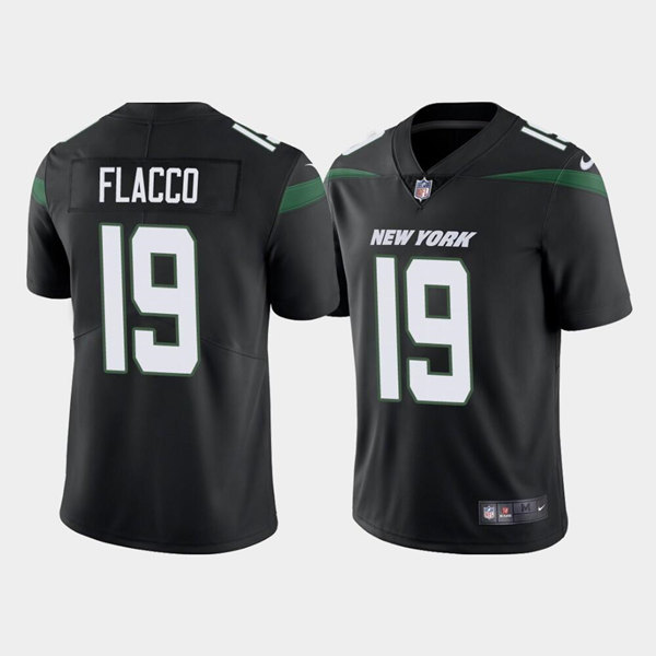 Men's New York Jets #19 Joe Flacco Black Vapor Untouchable Limited Stitched Jersey